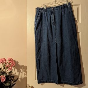 Talbot's Denim Maxi skirt with front slit